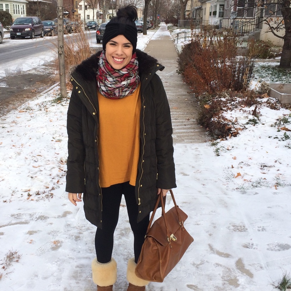 Olive/ Dark Green Long Down Jacket